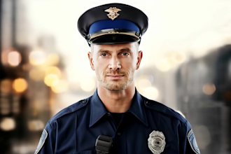 create an ai police officer video with your custom message