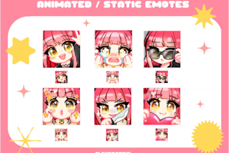 draw and animate twitch  emotes