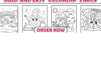 design bold and easy coloring book cover plus interior pages for amazon kdp