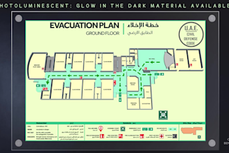 design evacuation plans in 3d as per uae fire code 2018