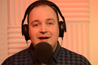 do a voice over in english, portuguese or german
