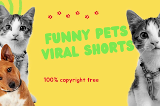 create viral funny pets videos or youtube shorts for ig and facebook