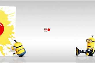 do funny minions intro logo animation short video ad in 12hrs