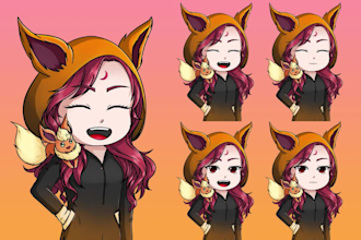 create chibi pngtuber character custom for your streams