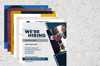 create hiring flyer, job post in just one day