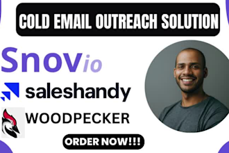set up snov io woodpecker saleshandy for cold email outreach