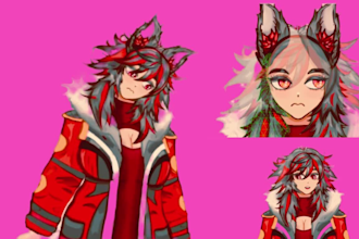 design and rig live 2d vtuber 2d vtuber model pngtuber model twitch chibi emotes
