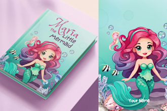 invent children story book illustration or 2d, 3d hand drawn cover
