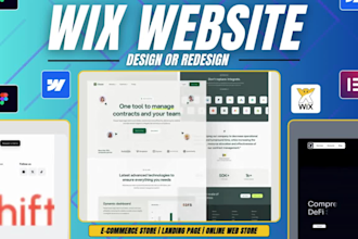 design redesign wix website, wix landing page develop wix studio ecommerce store