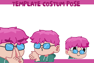make you custom template pose animate GIF sticker
