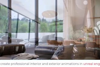 create  unreal engine 5 interior and exterior animations and renders