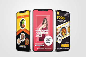 a trendy  video ad for your instagram and facebook stories