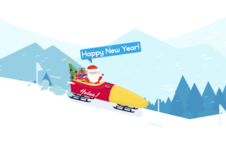 create christmas wish or happy new year 2023 greeting video