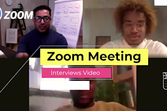 be a video editor of your zoom and interviews  videos