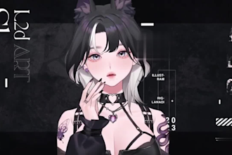 create live 2d vtuber model, live 2d rigging, live 2d, live streaming avatar