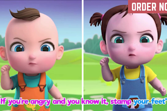 create 2d kids learning videos, nursery rhymes for your youtube channel