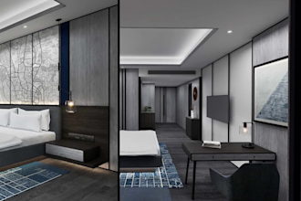 do 5 star hotel room interior design 2d, 3d and animation