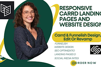 design carrd landing page design carrd website design funnelish pages or website