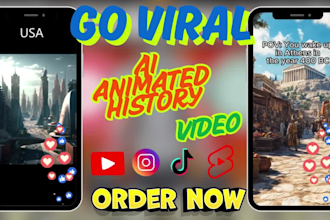 create viral ai animated history videos for tiktok youtube short instagram reels