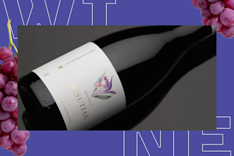 design a clean label for wine, champagne and others