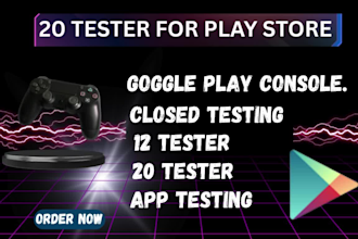 provide 20 real testers for closed app testing on google play console