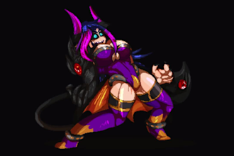 create nsfw pixel art sprite animation 2d pixel character for game rpg maker
