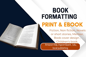 children storybook formatting for print ebook KDP storybook design illustration