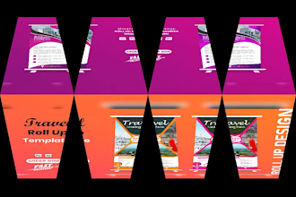 create a roll up banner design, event or magazine and brochure design