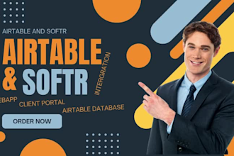 intregrate airtable and softr to create web app, client portal, inventory