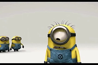 do funny minions glass break intro with your text and logo in 12hrs