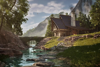 do 3d game environment 3d background 3d landscape 3d forest in unity blender ue5