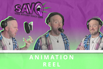 record your script in a british male voiceover