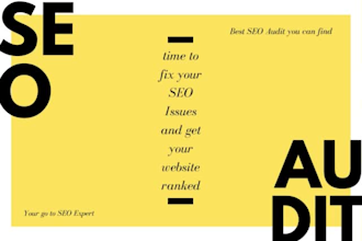 make seo audit report in an hour for you