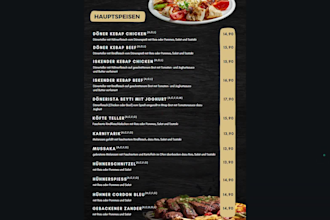 design stunning restaurant menus for your restaurant