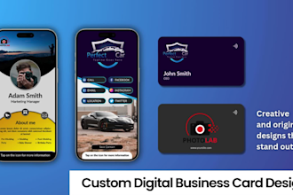 custom digital business card design for your professional image