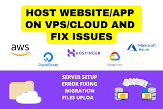 setup vps server on AWS, hostinger, digital ocean