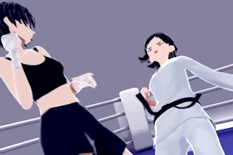 do 2d anime fighting, japanese anime style, 2d music video, 2d anime animation