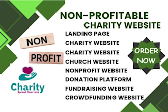 setup nonprofit website charity website and fundraising website