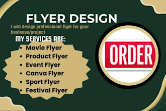design flyer for business concert church restaurant event festival sport revival