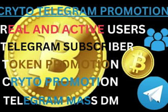 grow crypto telegram promotion, crypto telegram marketing, telegram subscriber