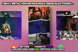 make instagram music video promo, preview , vsl ,teaser post and story
