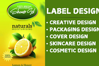 design skincare cosmetic label and packaging design