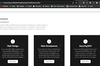 develop personal portfolio and business website using react