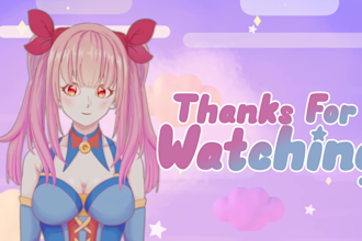 create youtube outro or ending screen logo animation for live2d vtuber streamer