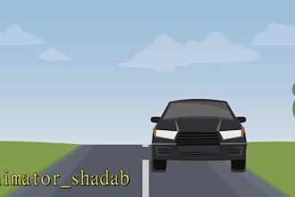 create 2d animated music video for you