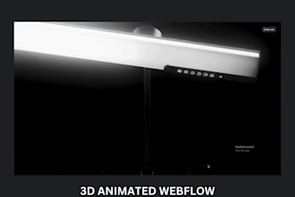 3d interactive webflow website 3d webflow landing page 3d animated website