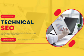 do on page, technical SEO and website speed optimization