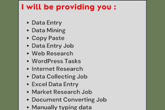do perfect excel data entry in low price and admin support