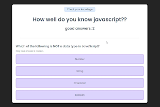 build interactive quiz app in vue
