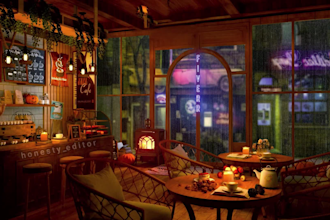 make coffee shop jazz music cozy rain video relaxing video